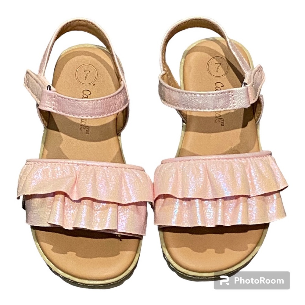 Cat & Jack pink iridescent sandals